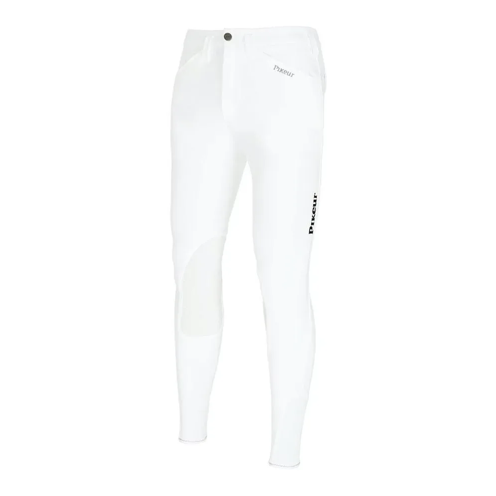 Pikeur Reithose Rodrigo Grip II Kniebesatz Herren - weiss Farbe: Weiss, Grösse Bekleidung Herren: 48