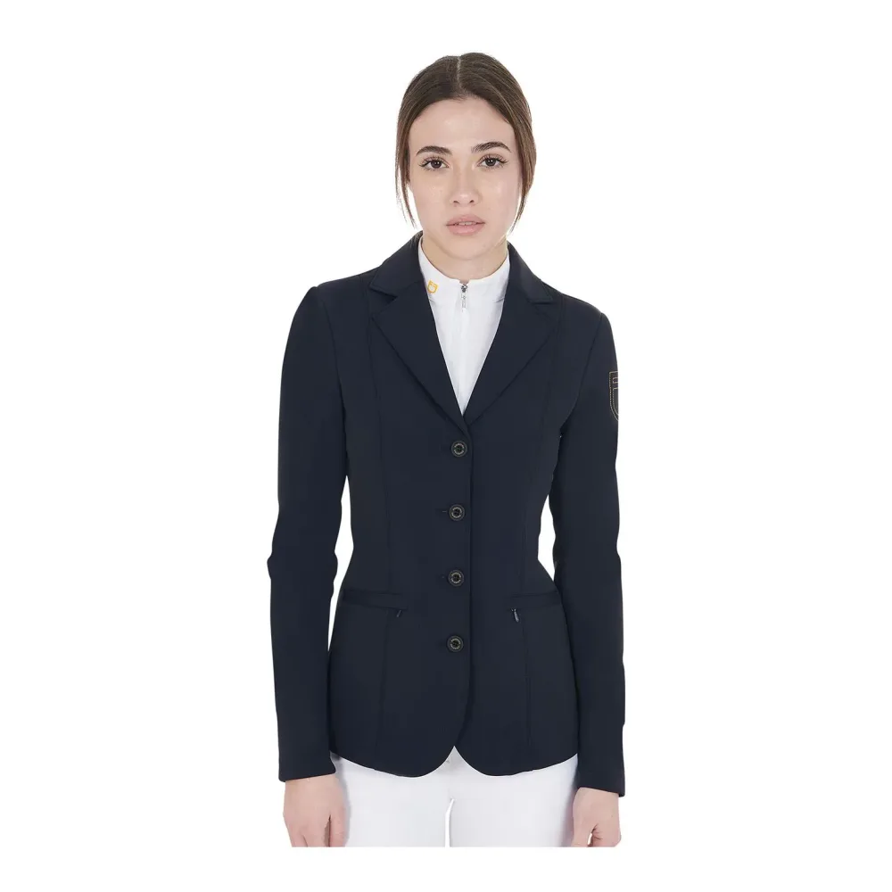 Equestro Turnierjacket Damen Logo gestickt - Navy Blazer -  Grösse: S