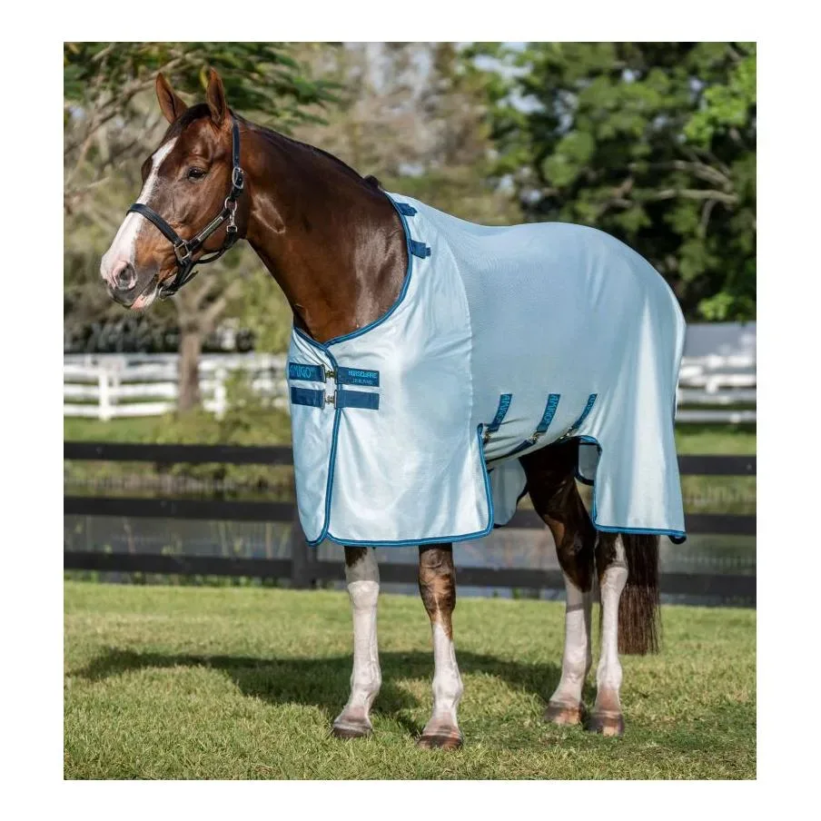 Horseware Fliegendecke Amigo Bug Buster Plus - Azure Blue/Navy & Electric Blue -  Grösse: 125 cm