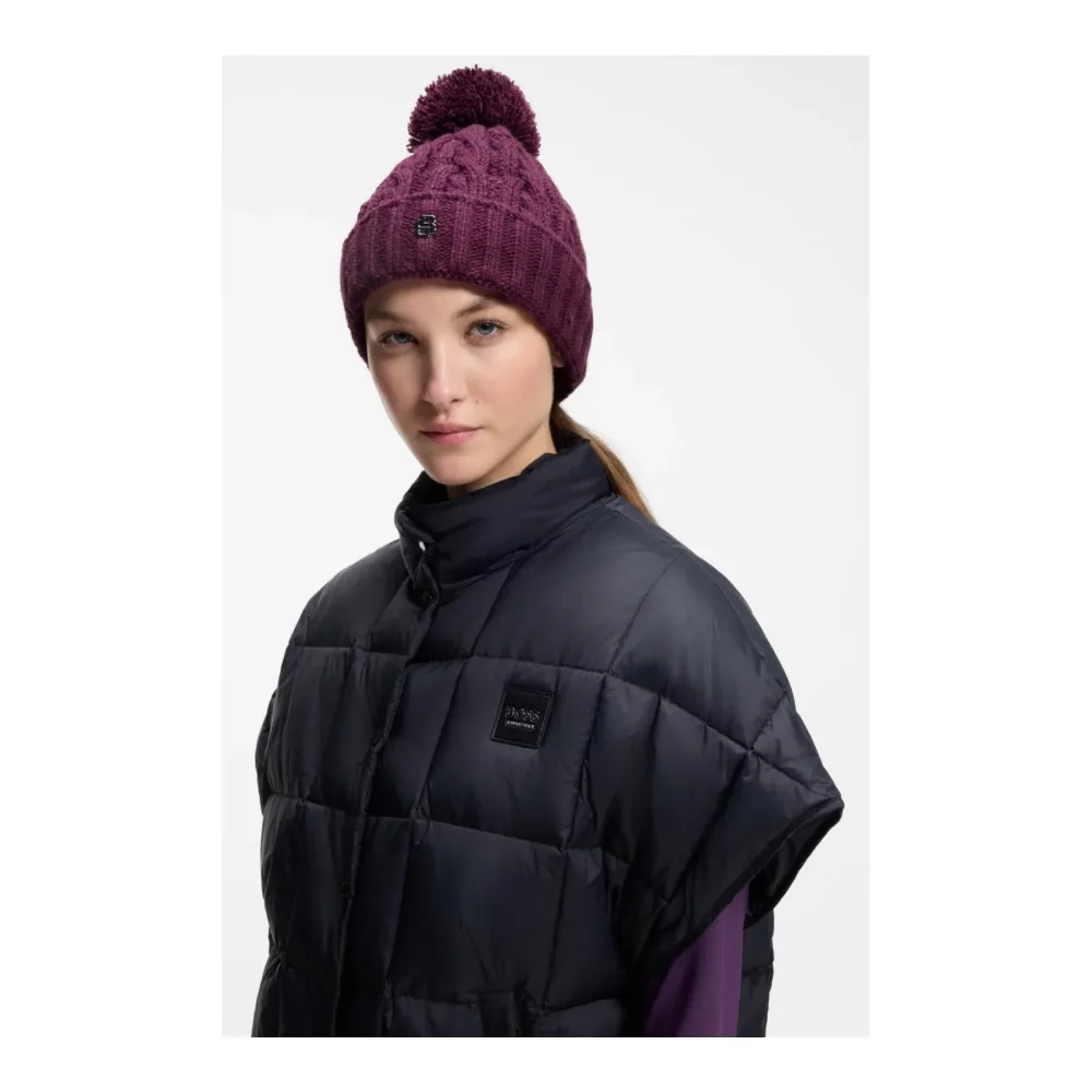BOSS Equestrian Bella Beanie Bobble Deep Purple