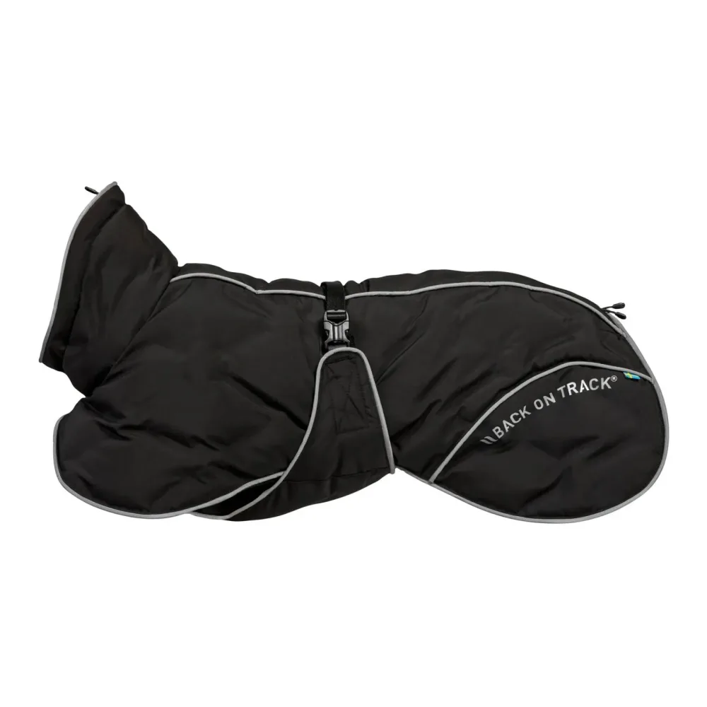 Back on Track BAY Winter-Hundemantel, 120 g, Hoher Rutenansatz - Schwarz -  Grösse: 80 cm