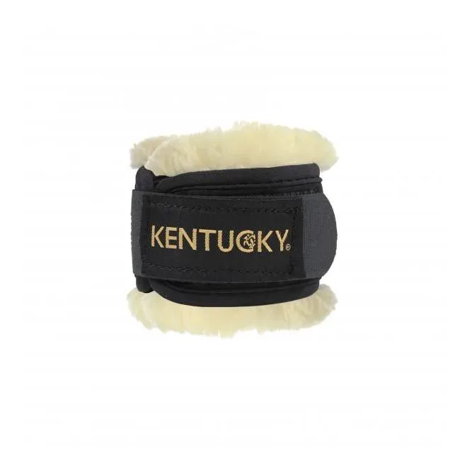 Kentucky Fesselschutz mit Kunst-Schaffell 2er-Set - schwarz