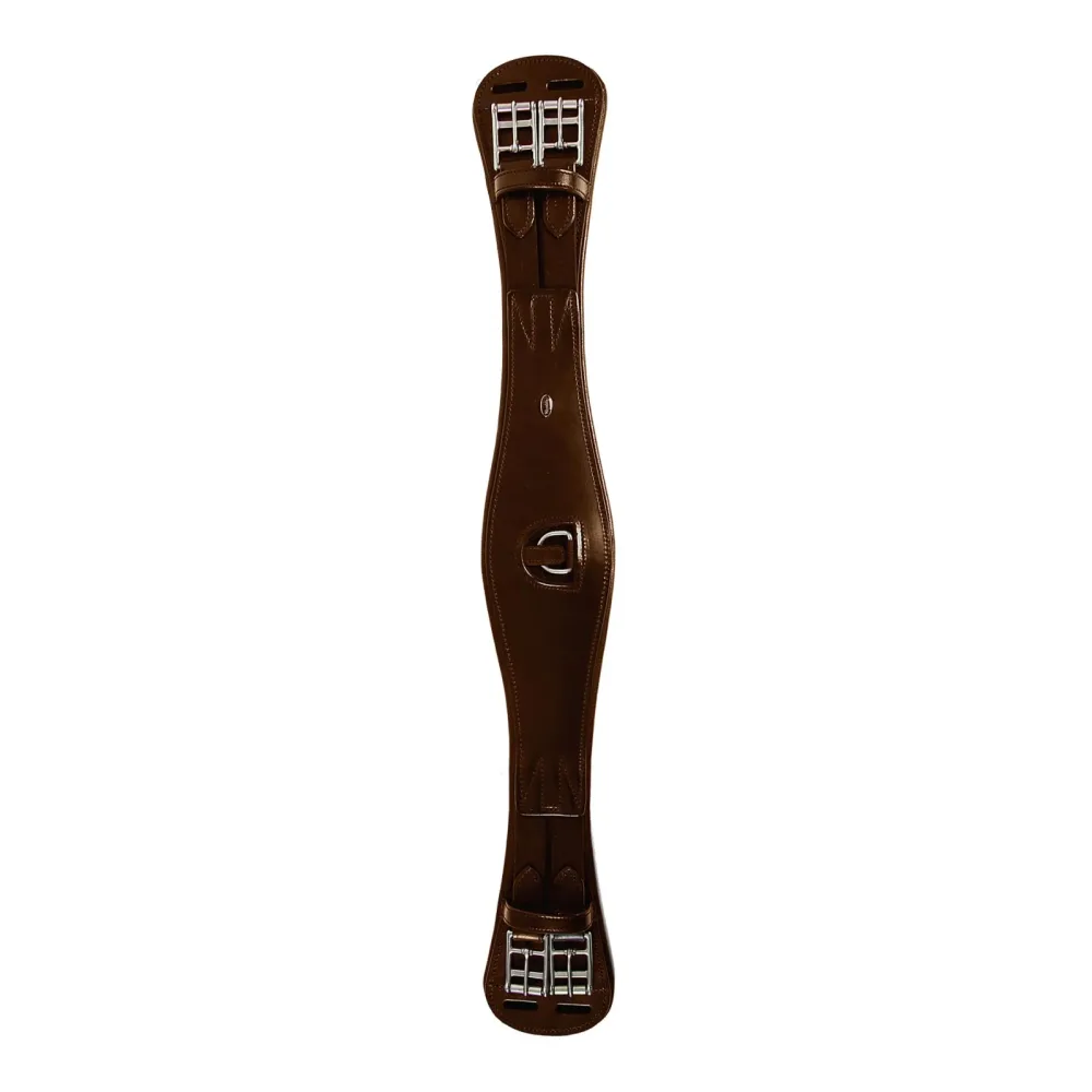 Waldhausen Kurzgurt aus Leder mit Elastik - Braun -  Länge: 55 cm