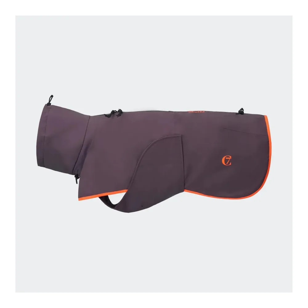 Cloud 7 Hunderegenmantel Aktiv Aubergine/Orange