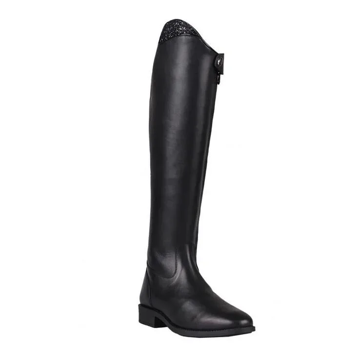 QHP Dressurstiefel Yuna Adult - Schwarz -  Schuhgrösse Damen: 40