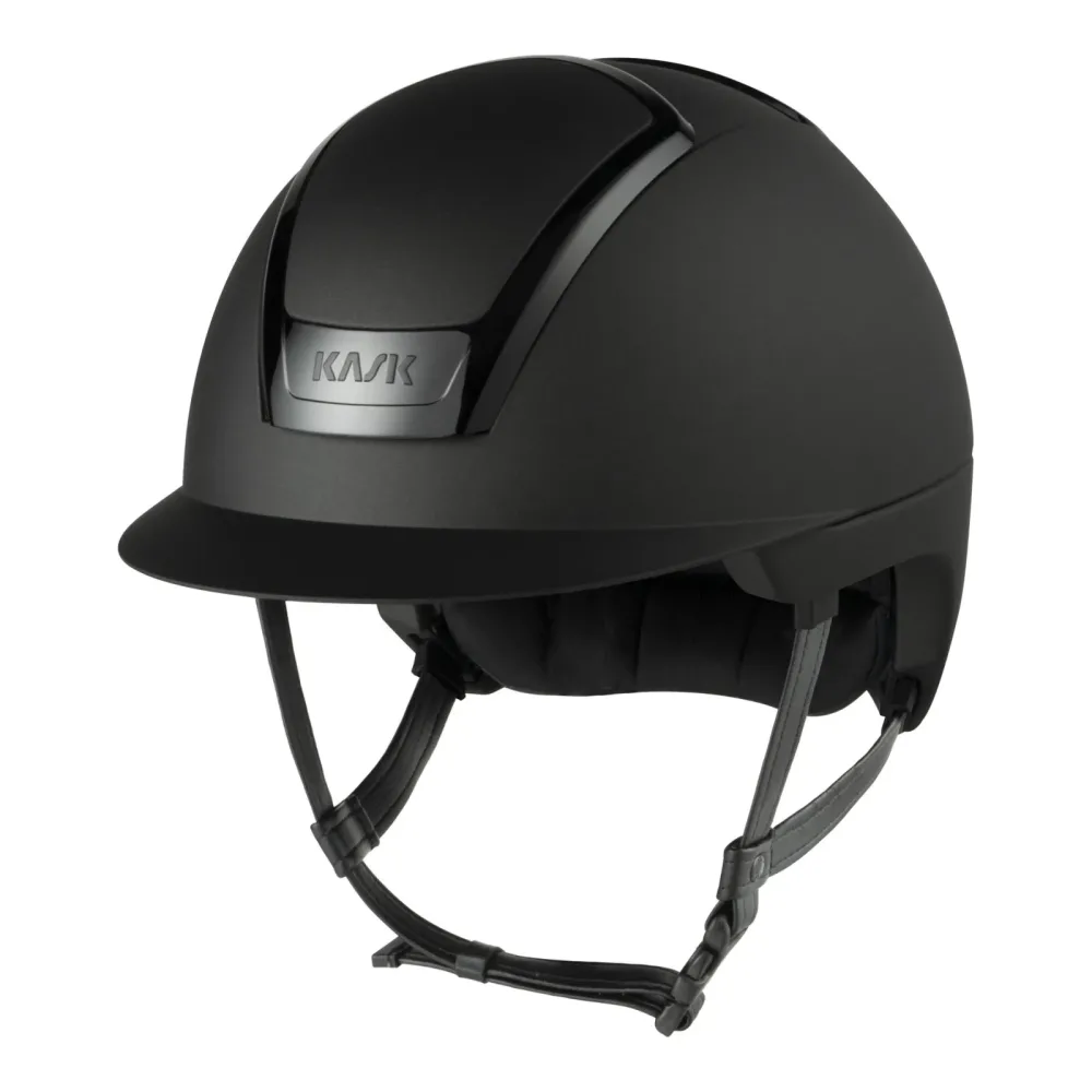 KASK Reithelm Nemesi Metal - schwarzer Kinnriemen Smokey Black