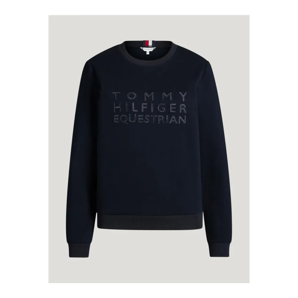 Tommy Hilfiger Equestrian Strass-Sweatshirt Belair Damen - Desert Sky -  Grösse: XS, Farbe: Desert Sky