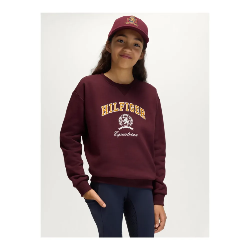 Tommy Hilfiger Equestrian Pullover Campus Young Rider Deep Burgundy