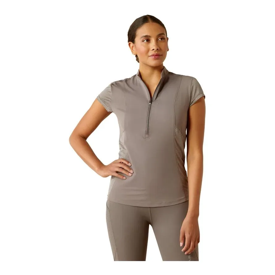 Ariat Funktionshirt Breathe Polo Damen - Plum Grey -  Grösse Bekleidung Damen: S