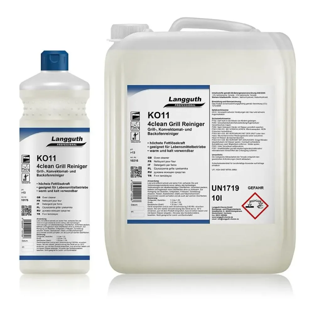 Langguth Grill Reiniger - Grill-, Konvektomat- und Backofenreiniger / 4clean KO11 Transparent