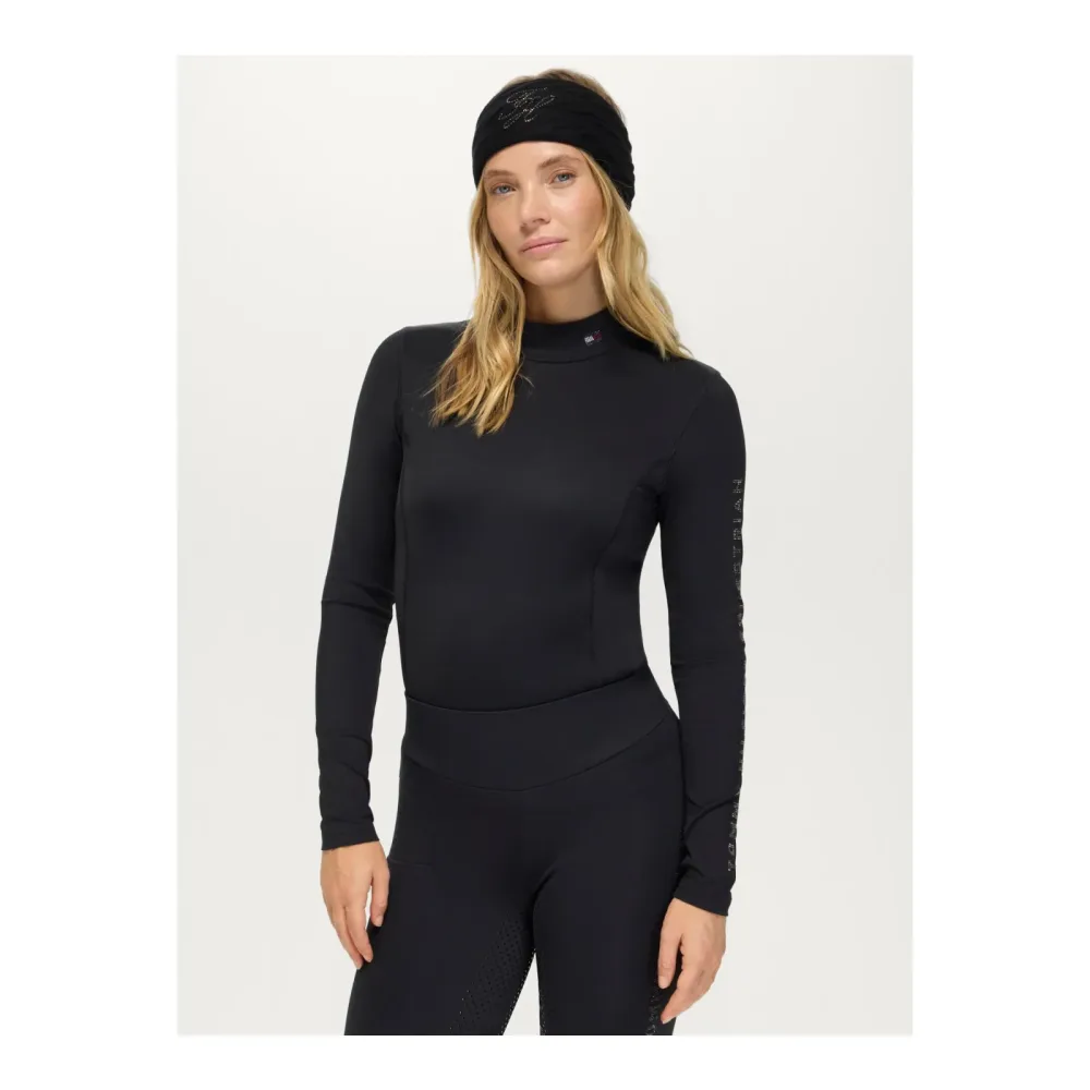 Tommy Hilfiger Equestrian Trainingsshirt Amelie Rhinestone High Neck Damen Black
