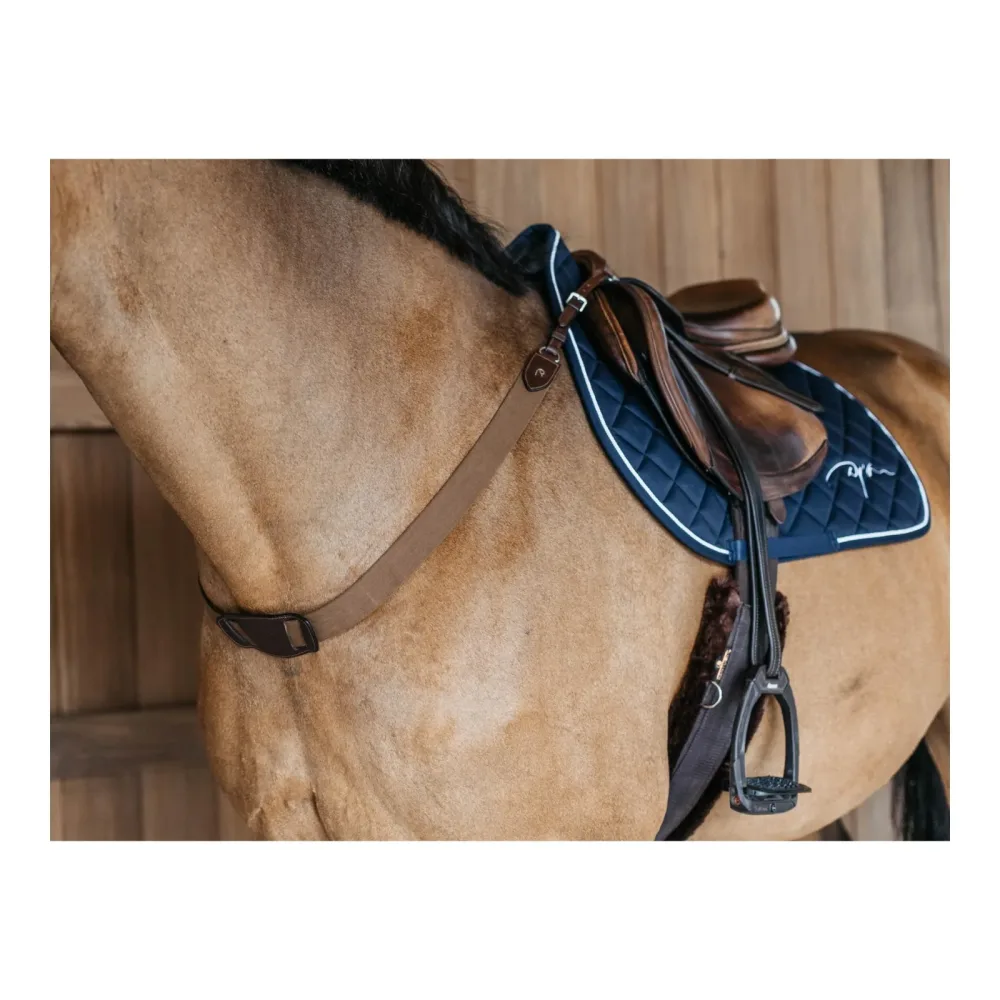 Dy'on Brustband Elastisch New English Collection - Braun -  Farbe: Braun, Grösse Zaum: Extrafull