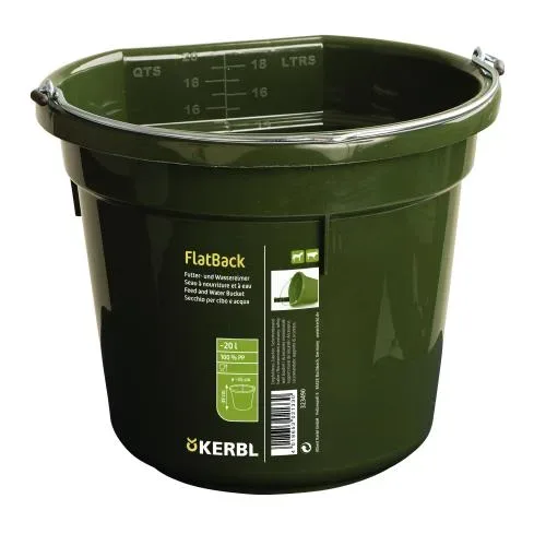 Kerbl Futter - und Wassereimer FlatBack - grün