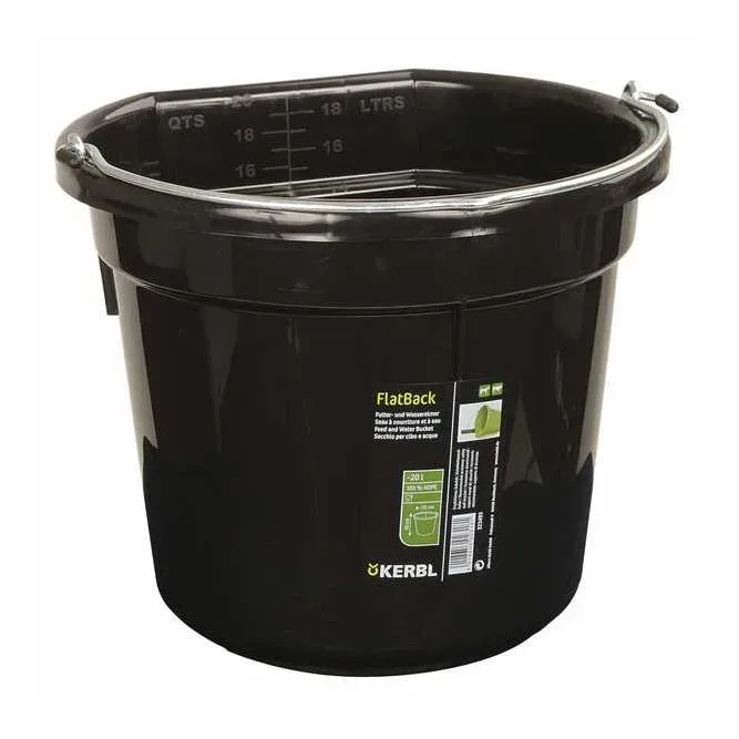 Kerbl Futter- und Wassereimer FlatBack - schwarz
