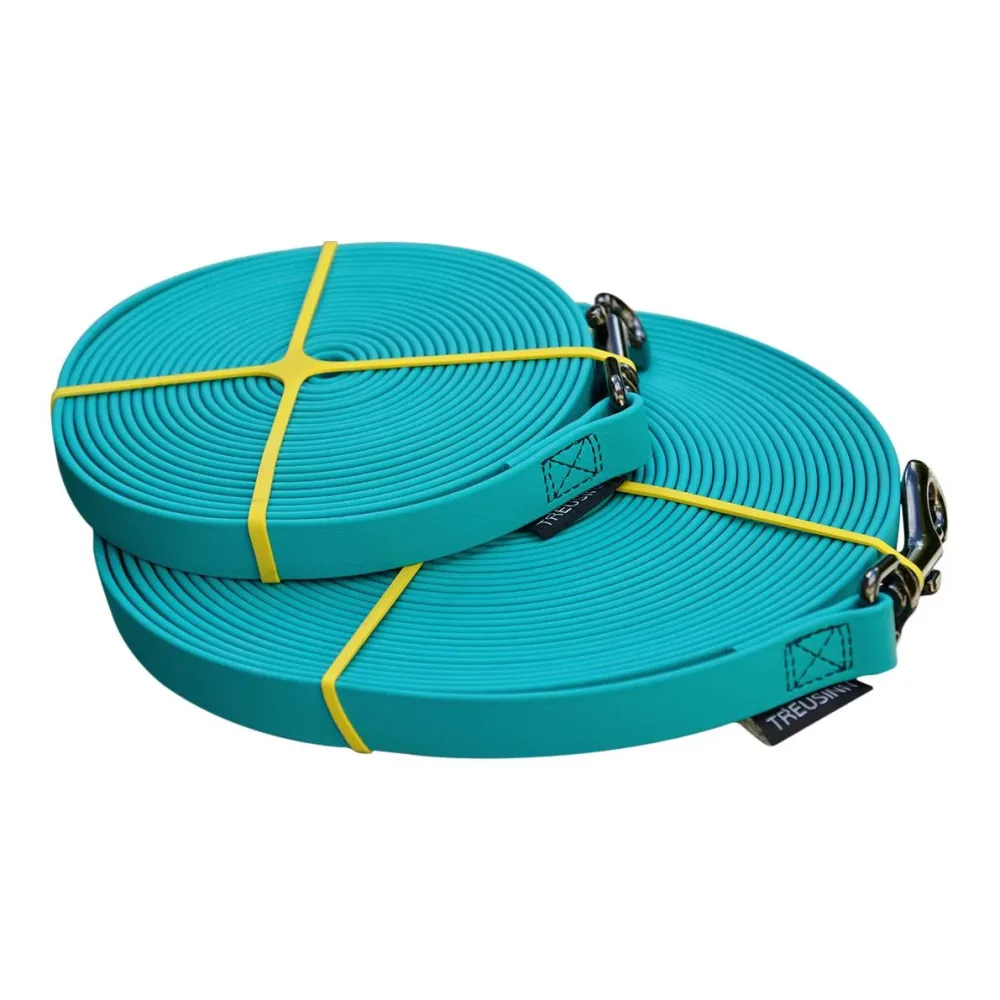 Treusinn. Schleppleine Biothane STAY - Petrol -  Groessen: 16 mm / 10 m, Farbe: Petrol