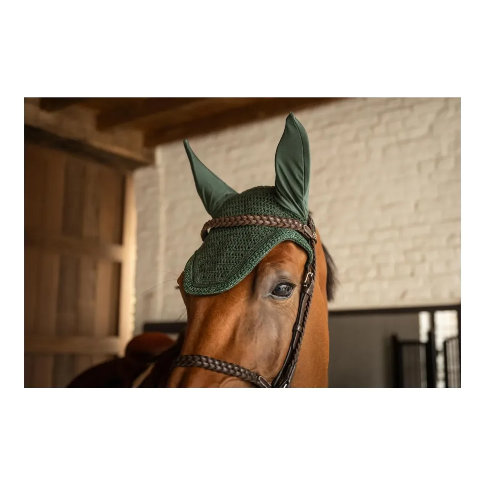 Kentucky Fliegenhaube Wellington mit geflochtener Glitzerkordel Dunkelgrün