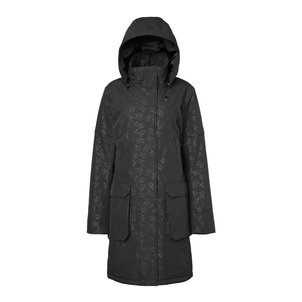 Mountain Horse Winterreitmantel Saga Damen FW26 Black Leaf