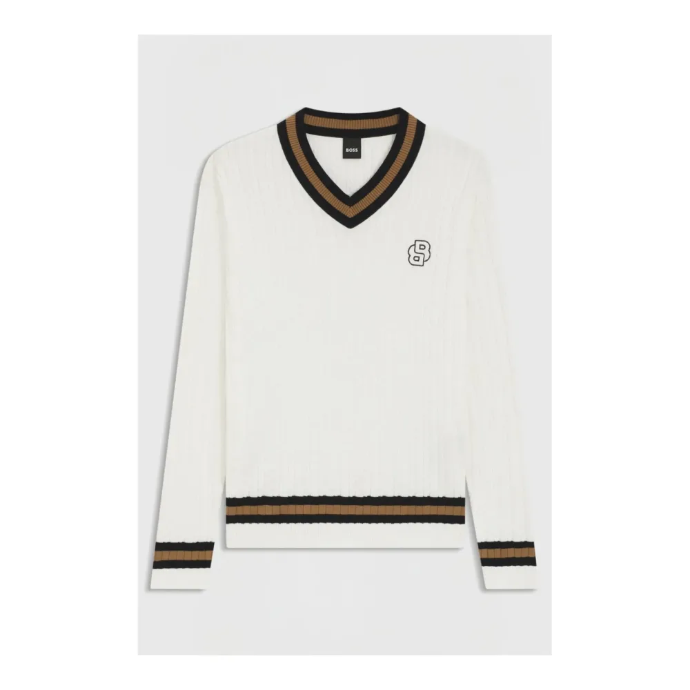 BOSS Equestrian Strickpullover Jan  Cable Herren - Soft Cream -  Grösse: L