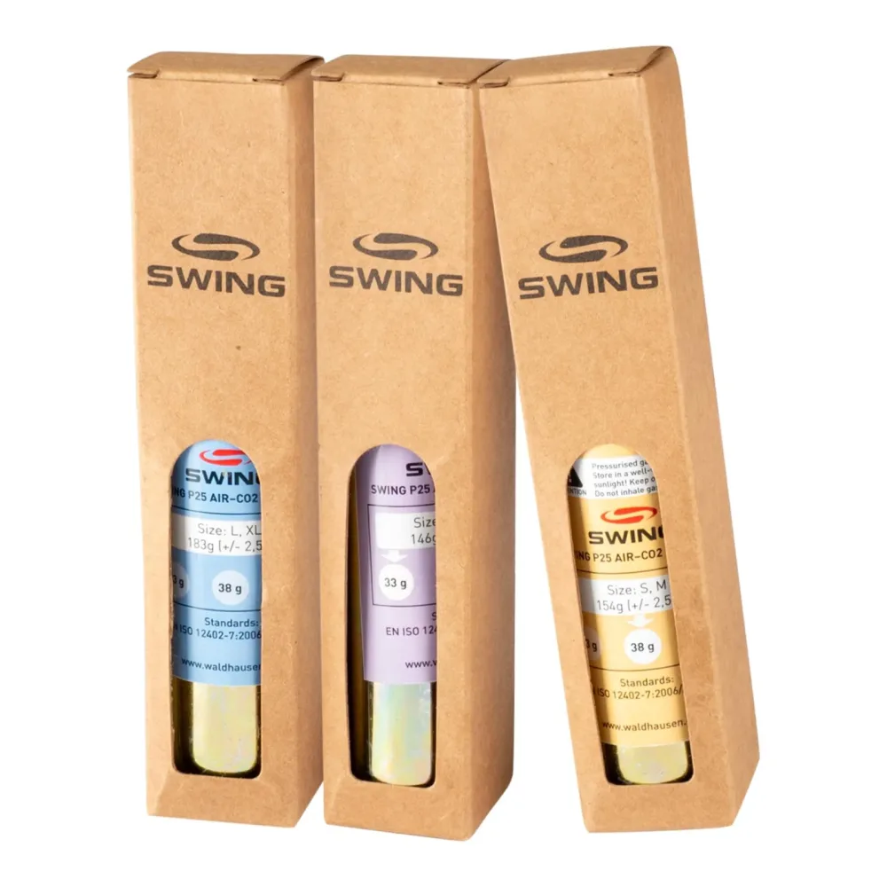 Ersatzkartusche CO2 für Swing P25 AIR - Silber -  Grösse: 45g / L+XL