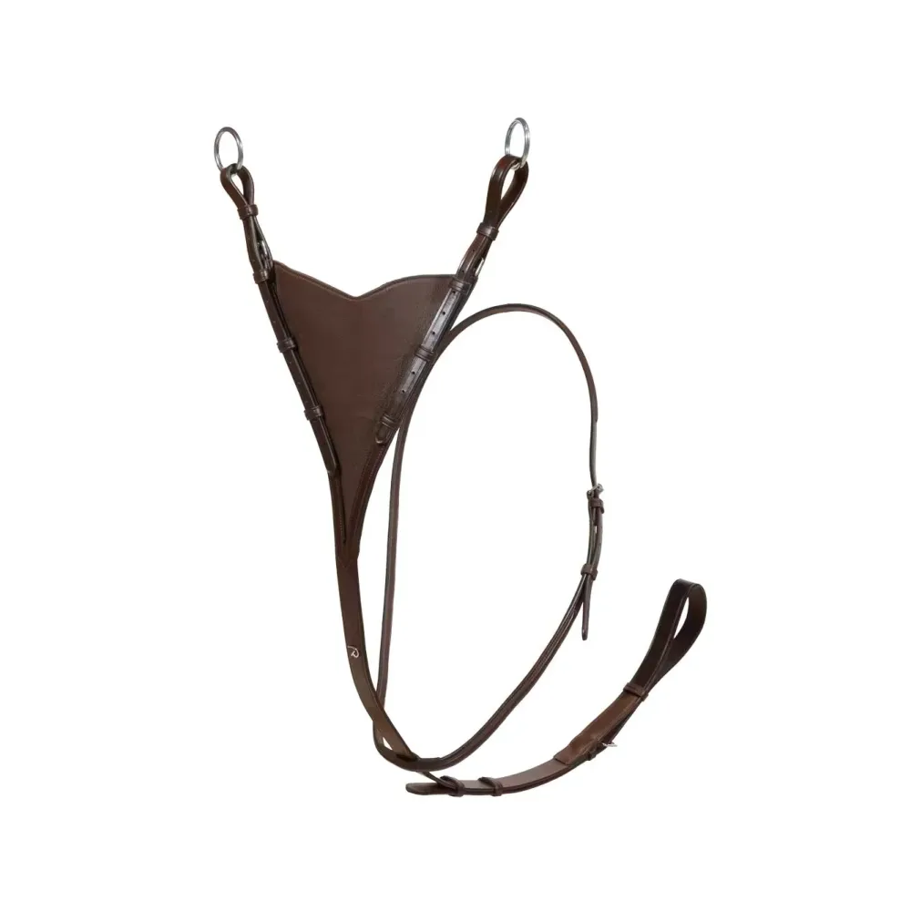 Dy'on Bib-Martingal aus weichem Leder - Braun -  Farbe: Braun, Grösse Pferd: Cob