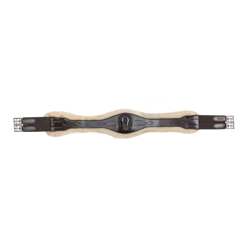 Waldhausen Ledersattelgurt mit ECO Wool - Braun -  Farbe: Braun, Länge: 130 cm