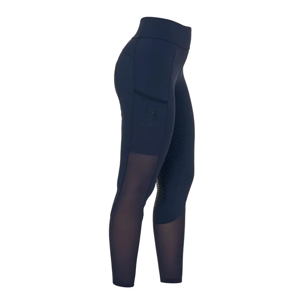 Equestro Reitleggings perforiert Damen - Navy Blazer -  Grösse: M