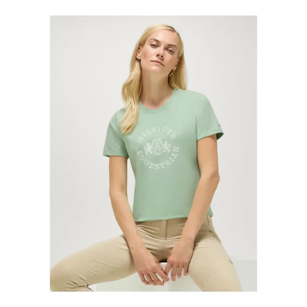 Tommy Hilfiger Equestrian T-Shirt Pasadena Damen - Belair Mint -  Grösse: L