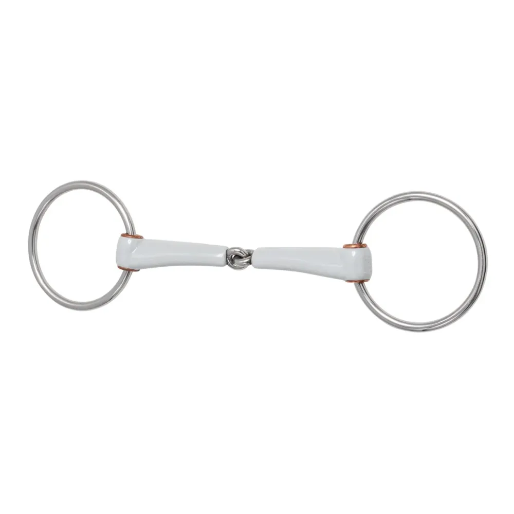 Beris Gebisse Wassertrense, einfach gebrochen, Ring 7,5cm - Weiss/Silber -  Grösse: 13,5 cm