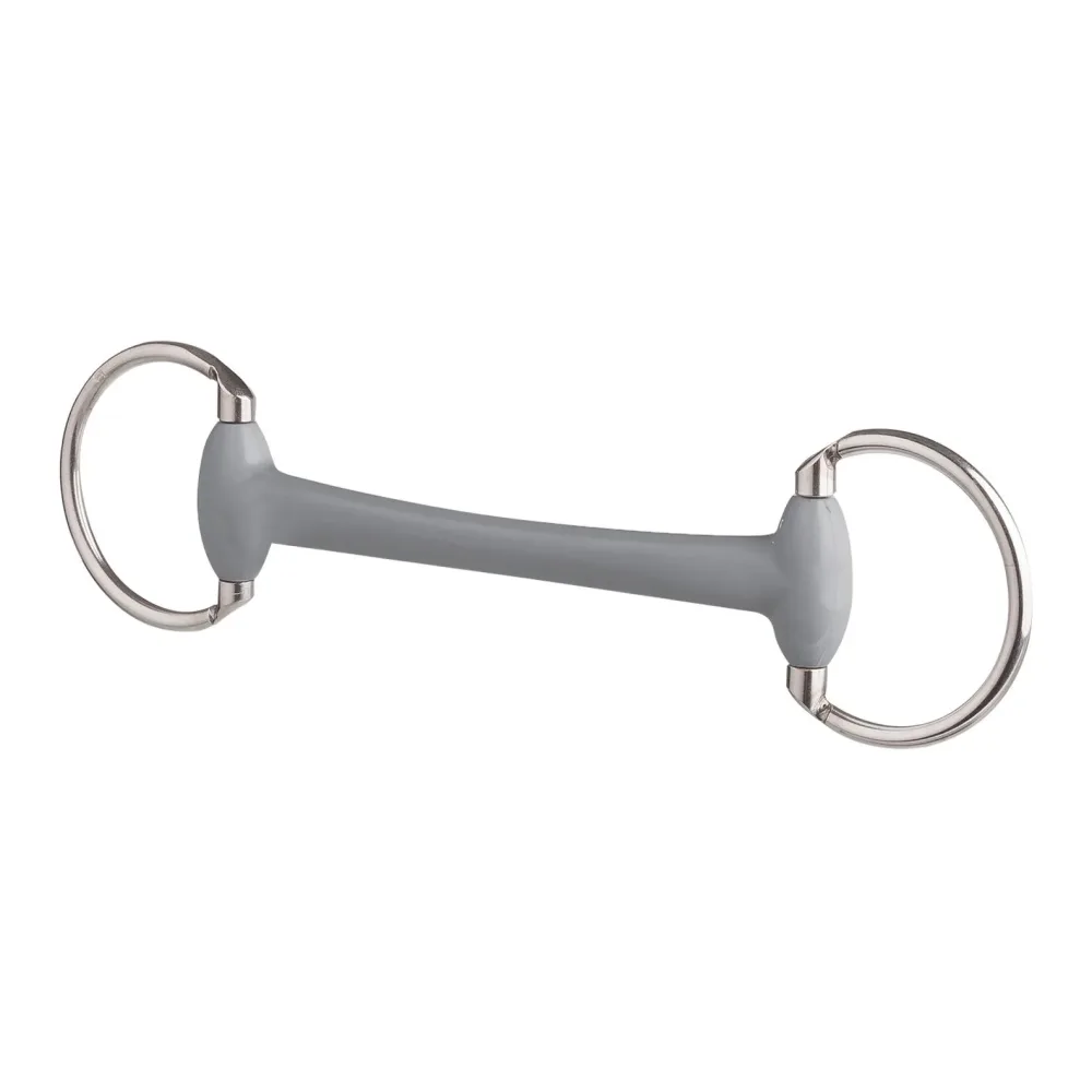Beris Gebisse Olivenkopfgebiss, Stange soft, Ring 7,5cm - Silber/Grau -  Grösse: 12 cm