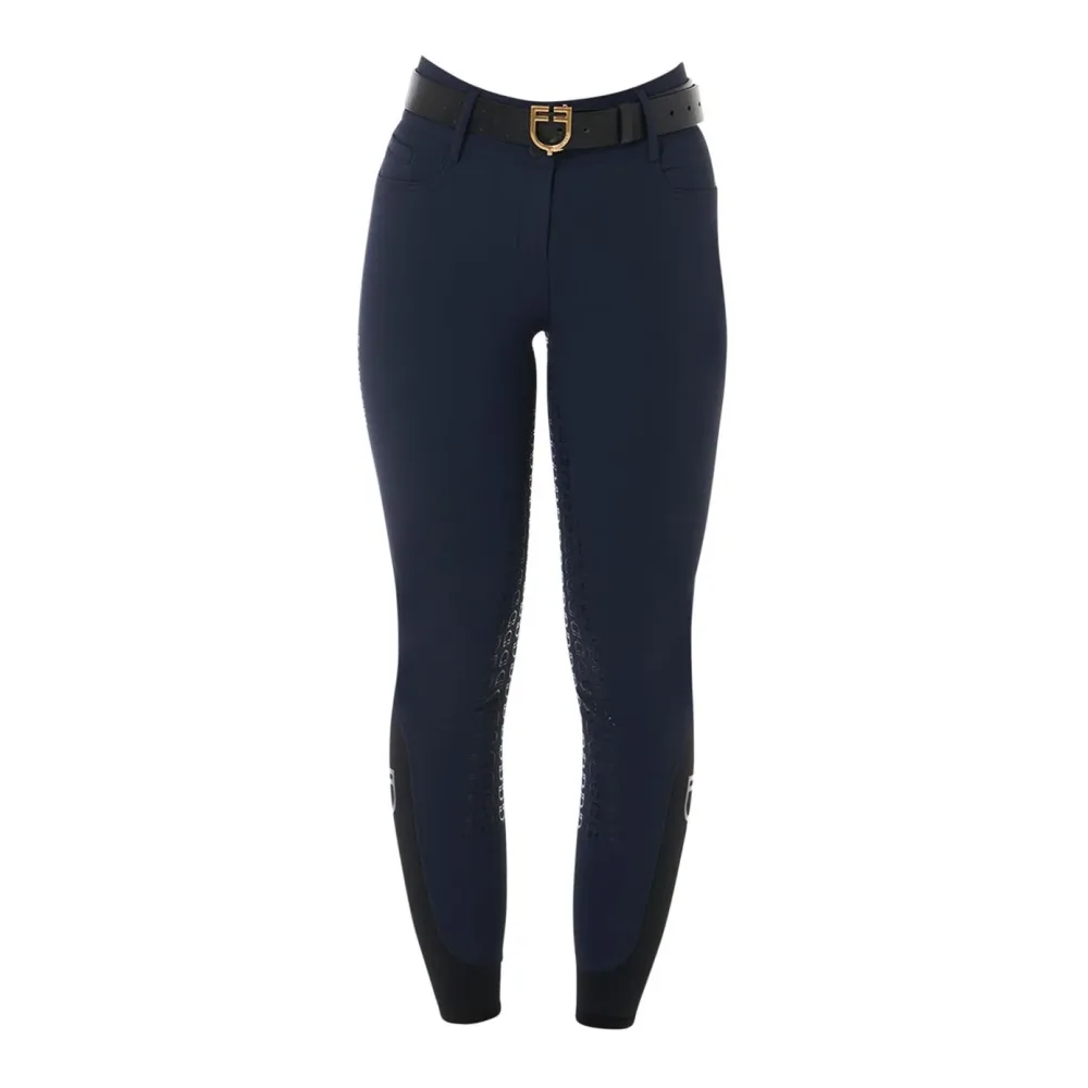 Equestro Reithose Highwaist Vollbesatz Damen - Navy Blazer -  Farbe: Navy Blazer, Kleidergrösse Damen DE/IT: DE: 42 / IT: 48