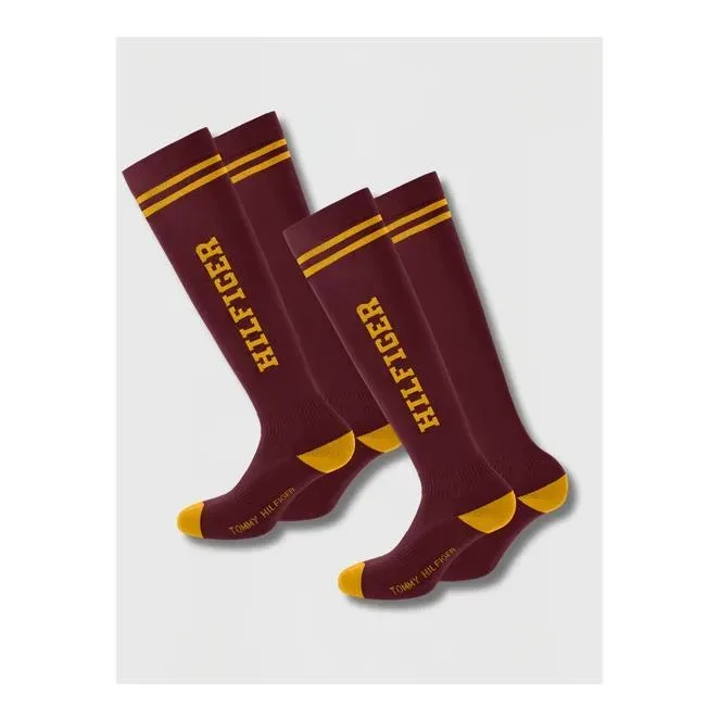 Tommy Hilfiger Equestrian Reitsocken Drexel Varsity Damen Deep Burgundy