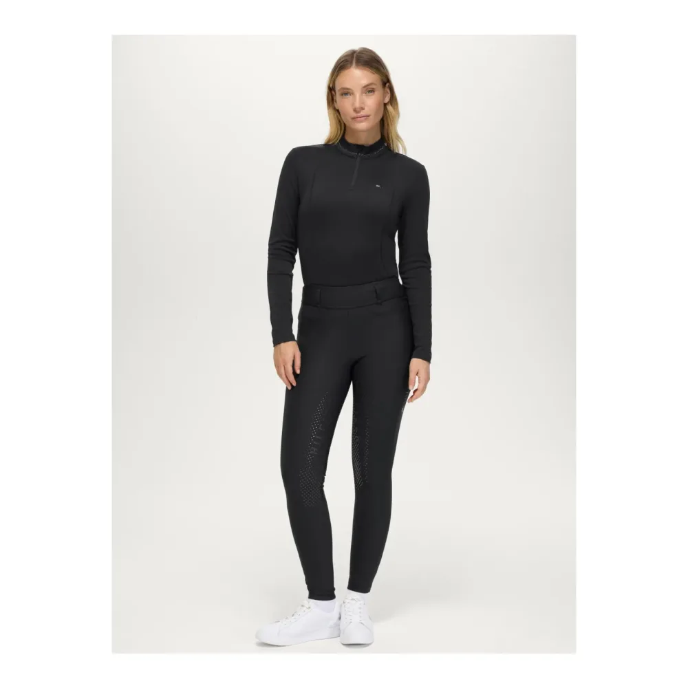 Tommy Hilfiger Equestrian Winterreithose Highland Vollgrip Strass Damen Black