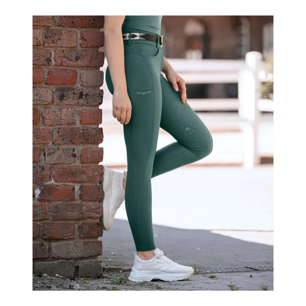 Elt Reithose Comfort Ride Glam - Piniengrün -  Grösse: D34, Farbe: Piniengrün
