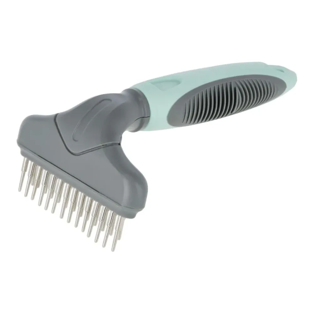 Kerbl Pet Entwirrungsstriegel zweireihig - Mint/Grau -