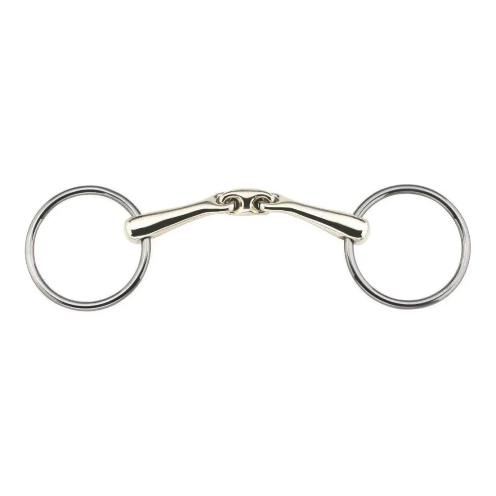 Sprenger Ausbildungstrense KK ULTRA Sensogan doppelt gebrochen - 16mm - Silber/Gold -  Gebisslängegrösse: 12.5 cm