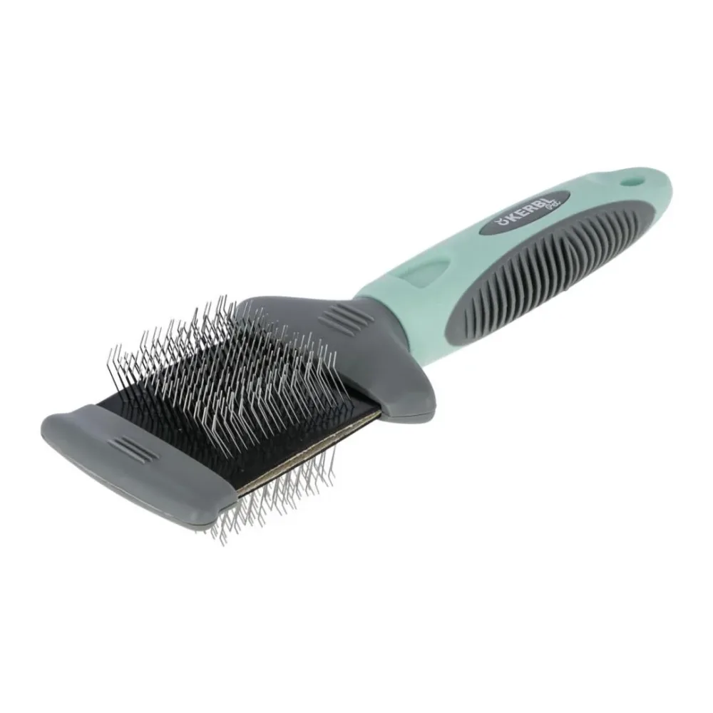 Kerbl Pet Softzupfbürste flexibel - mint/grau