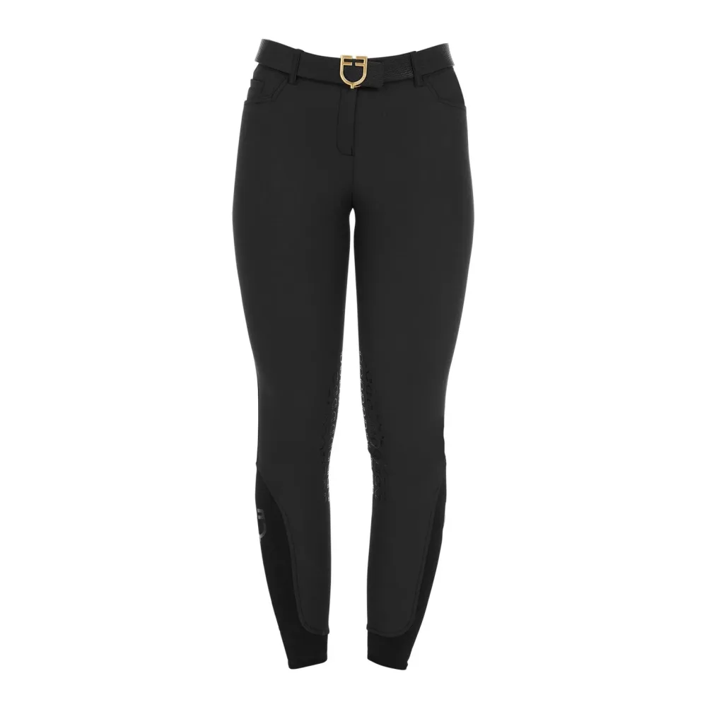 Equestro Reithose Zenda Kniebesatz Girls - Schwarz -  Farbe: Schwarz, Kleidergrössen Teenager: 156