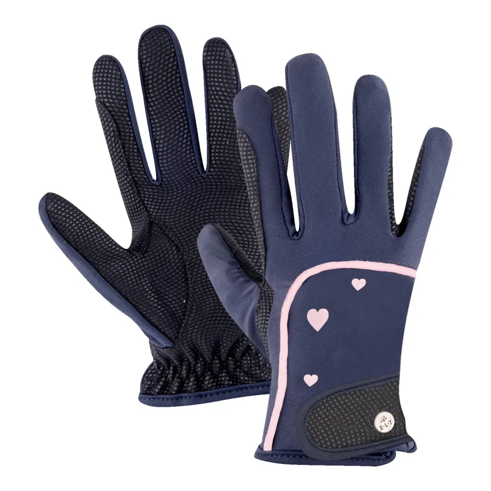 Elt Reithandschuhe Metropolitan Heart Kids - Nachtblau -  Grösse: 5-7 Jahre