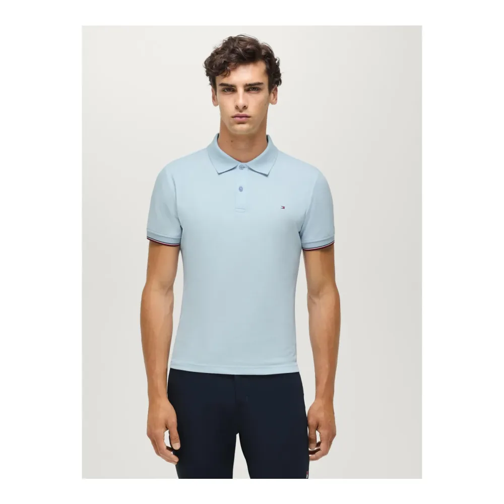 Tommy Hilfiger Equestrian Poloshirt Davis Herren - Sweet Blue -  Grösse: S, Farbe: Sweet Blue
