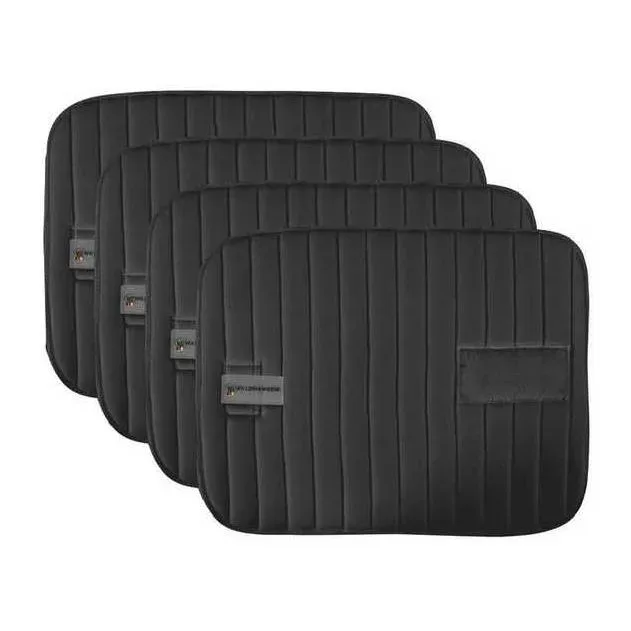 Waldhausen Bandagierkissen mit Klett 4er Set - schwarz Farbe: Schwarz, Grösse: One Size