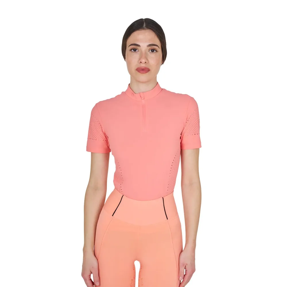 Equestro Trainingsshirt perforiert Kurzarm Damen - Desert Flower -  Farbe: Desert Flower, Grösse: XS