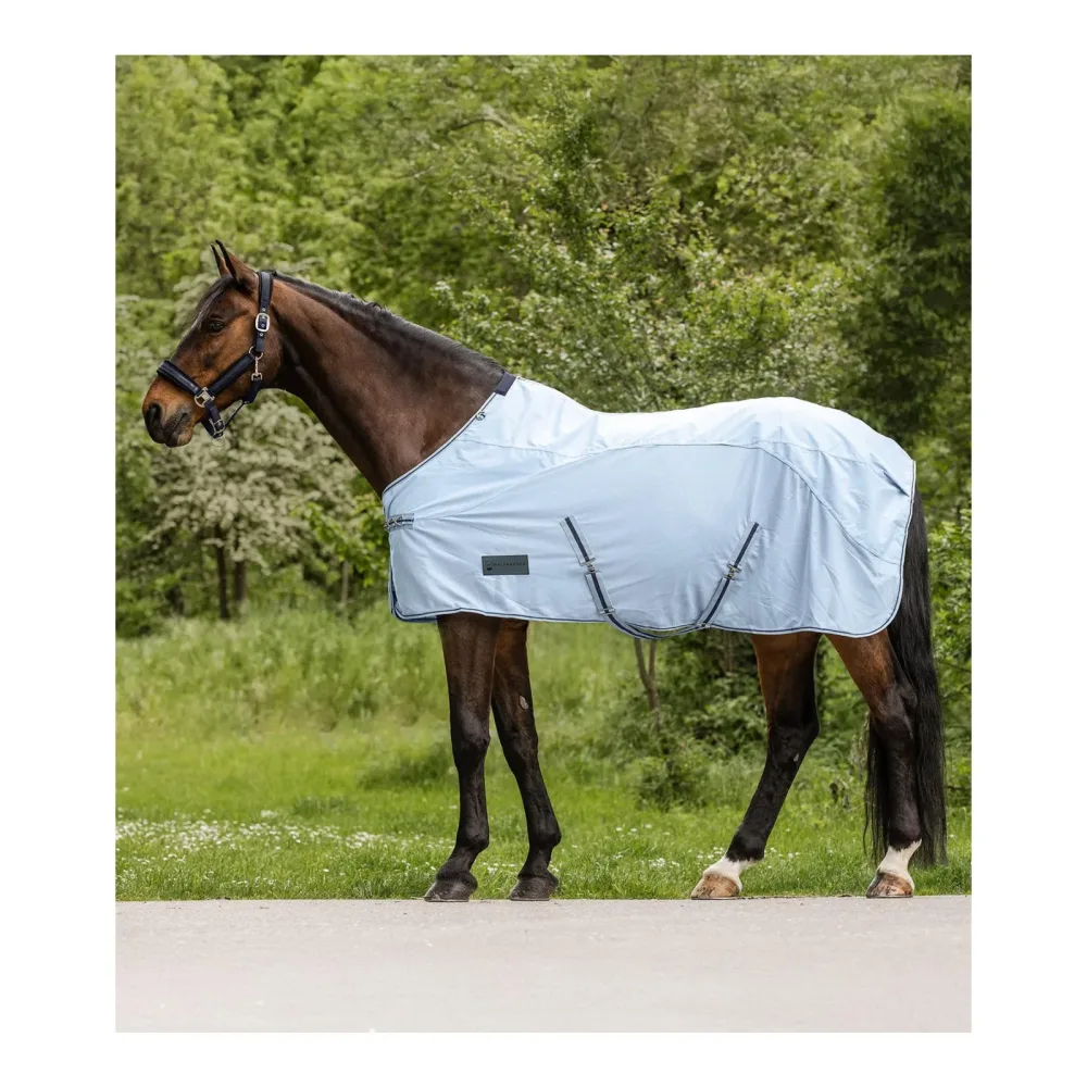 Waldhausen Regen-Fliegendecke Protect - Hellblau -  Farbe: Hellblau, Grösse Pferdedecken: 135 cm