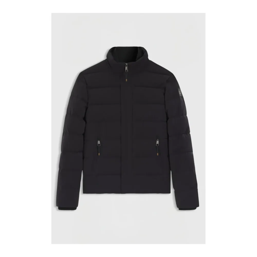 BOSS Equestrian Jamie Puffer Velvet Jacket Herren Black