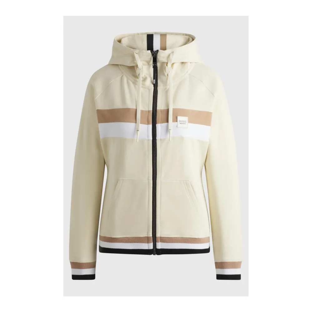 BOSS Equestrian Hoodie Zip Riva Damen - Almond -  Farbe: Almond, Grösse Bekleidung Damen: XXS