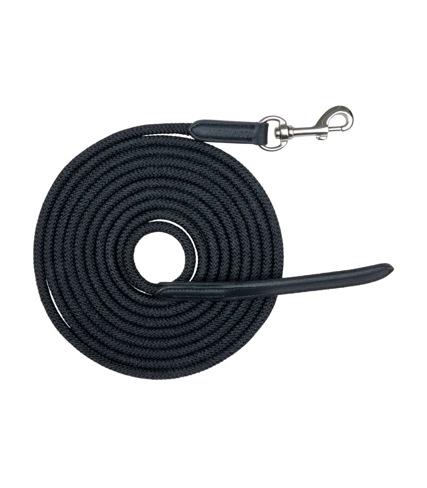 Waldhausen Bodenarbeitsseil leicht mit Karabiner - Schwarz -