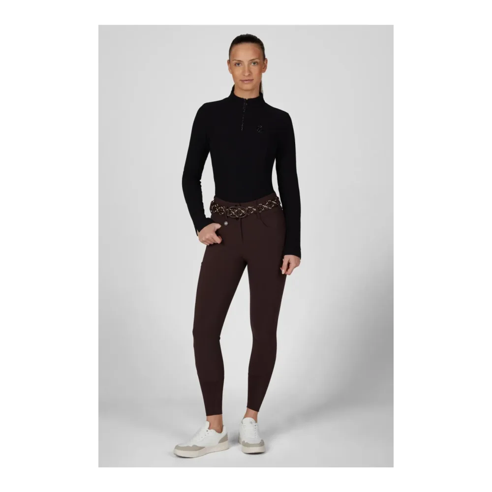 Pikeur Selection Reithose Cantira Matrix GripTec Fullgrip Highwaist Chocolate Brown