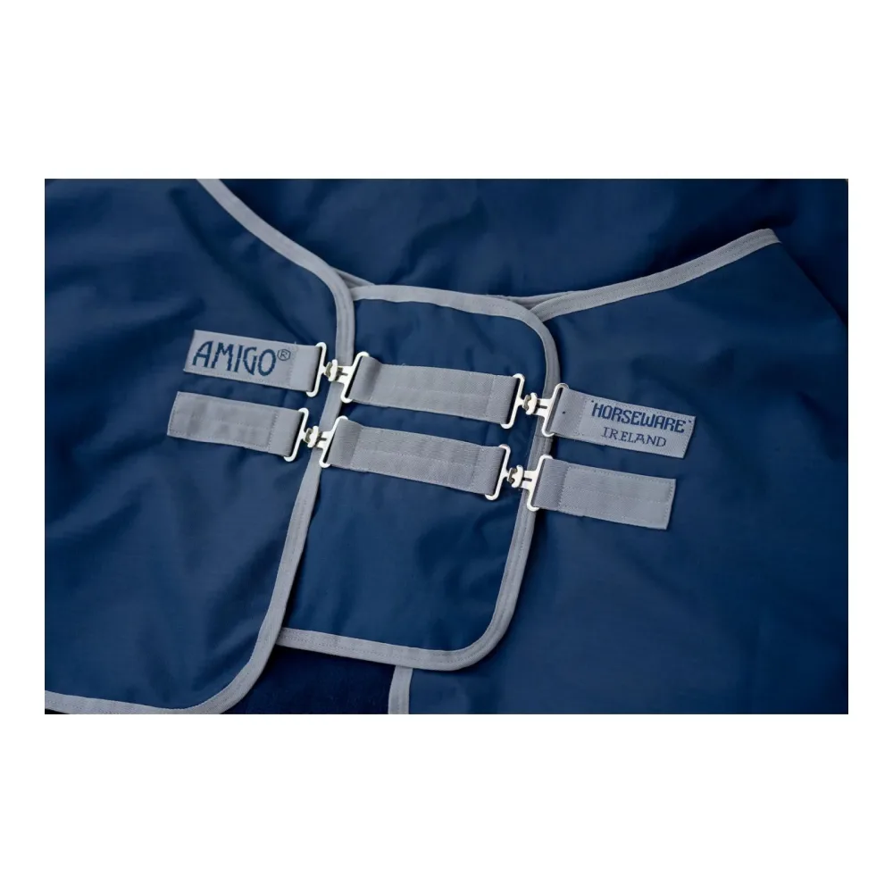 Horseware Amigo Straight Front Chest Extender - Navy/Titanium Grey -  Grösse: One Size, Farbe: Navy/Titanium Grey