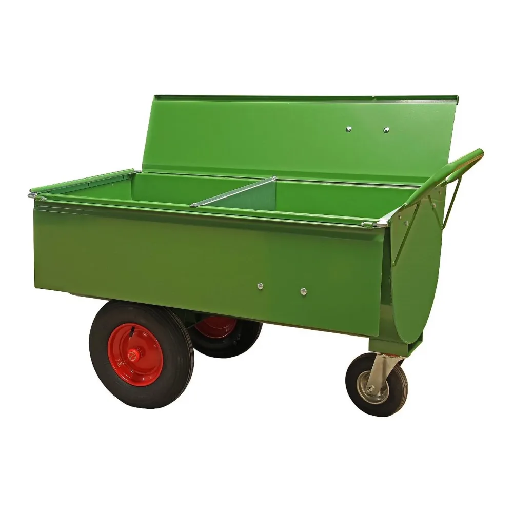 Growi Futterwagen komplett mit Trennwand und Deckel - Grün -