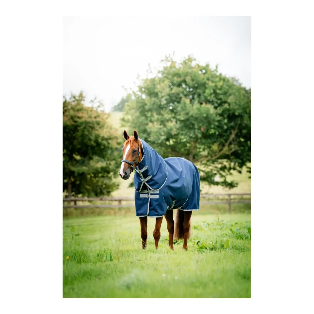 Horseware Weidedecke Amigo Ripstop 900 Plus 100g - Navy/Titanium Grey -  Grösse Pferdedecken: 125 cm