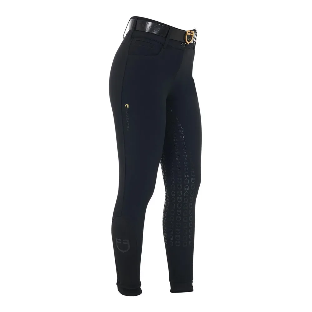Equestro Reithose Highwaist Vollbesatz Girls - Schwarz -  Kleidergrössen Teenager: 156, Farbe: Schwarz